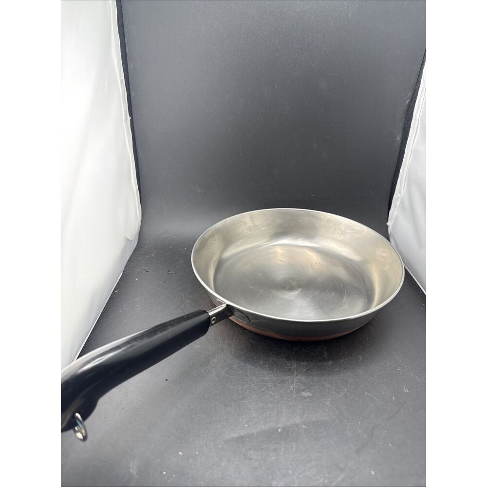 Vintage Revere Ware 9” Skillet Frying Pan Copper Bottom 87 Clinton IL USA